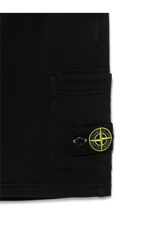 bermuda in cotone nero STONE ISLAND KIDS | L1S166200006S0040V0029